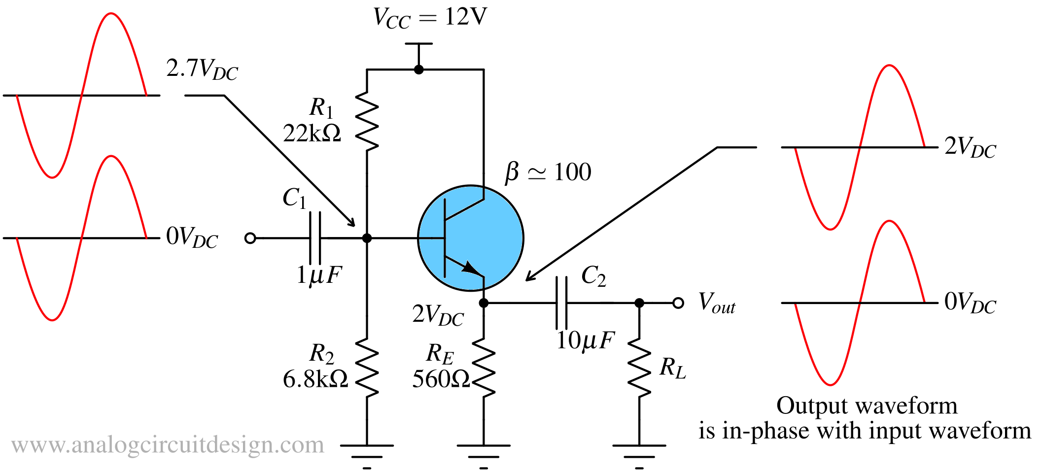 Common collector amplifier