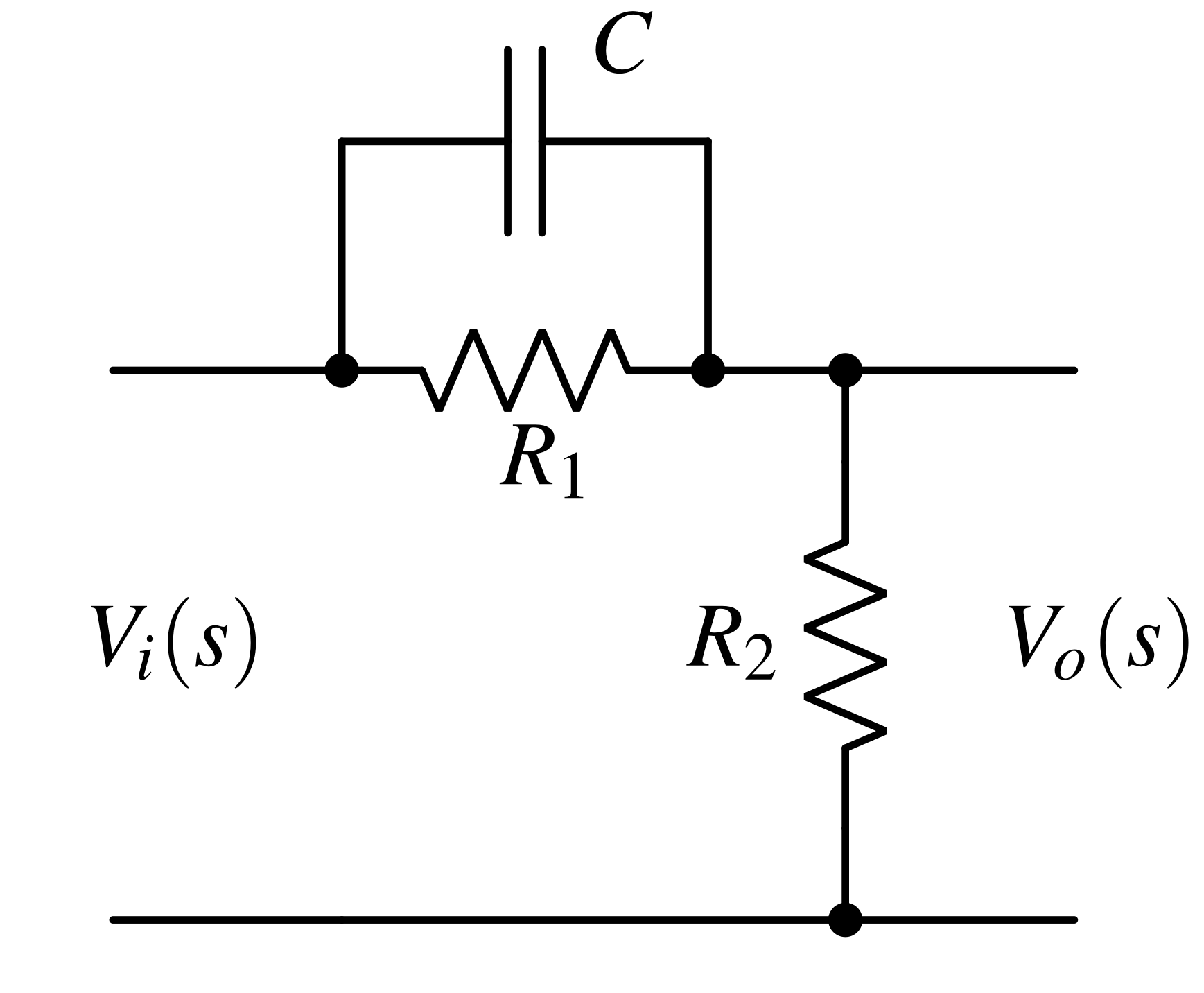 Simple Lead compensator circuit diagram