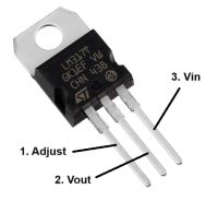 LM317 voltage regulator pin diagram and pin names