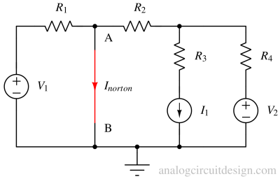 norton theorem procedure step 2. Finding norton current.