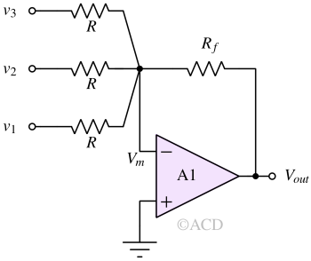 voltage adder using opamp