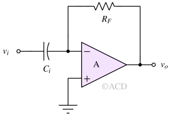 voltage differentiator using op amp