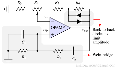 wein bridge oscillator circuit