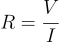 ohms law equation